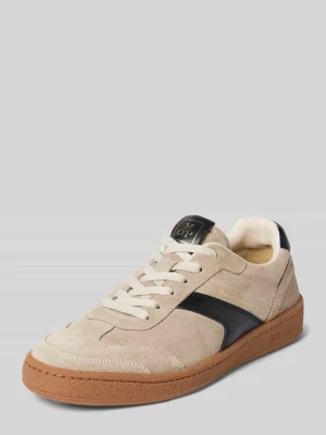 Sneakersy niskie z miękkiej skóry welurowej Marc O'Polo