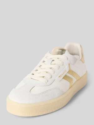 Sneakersy niskie z mieszanki skóry bydlęcej i tkaniny tamaris