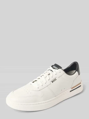 Sneakersy niskie z naturalnej skóry bydlęcej model ‘CLINT’ Boss