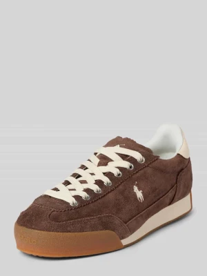 Sneakersy niskie z naturalnej skóry welurowej model ‘HESTER’ Polo Ralph Lauren