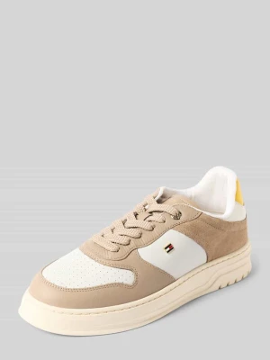 Sneakersy niskie z obszyciem ze skóry naturalnej Tommy Hilfiger