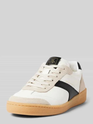 Sneakersy niskie z wysokiej jakości skóry bydlęcej Marc O'Polo