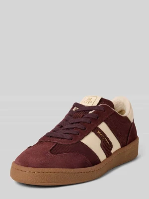 Sneakersy niskie ze skóry bydlęcej stylizowanej na sztruks Marc O'Polo