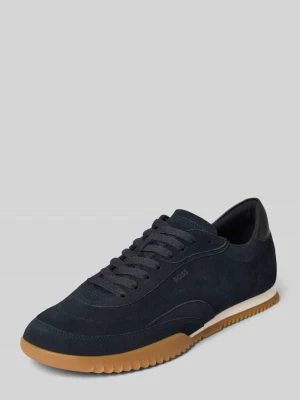 Sneakersy niskie ze skóry naturalnej Boss