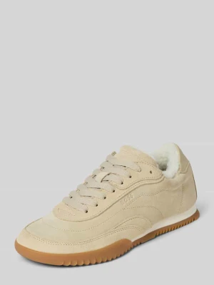 Sneakersy niskie ze skóry naturalnej model ‘CARLYNN’ Boss