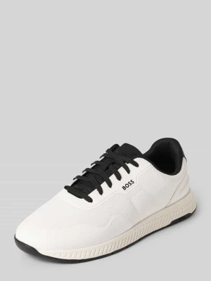 Sneakersy o niskim kroju z amortyzującą podeszwą model 'Titanium_Runn_trtxpu' Boss Biały