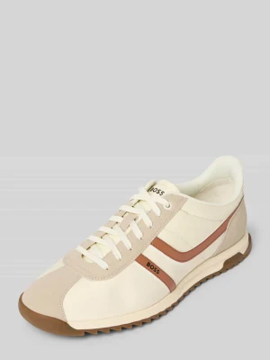 Sneakersy o niskim kroju z detalami z imitacji skóry Model 'ZAYN_LOWP_NYMI' Boss Orange