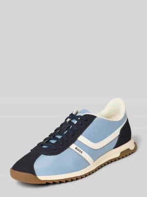 Sneakersy o niskim kroju z detalami z imitacji skóry Model 'ZAYN_LOWP_NYMI' Boss Orange