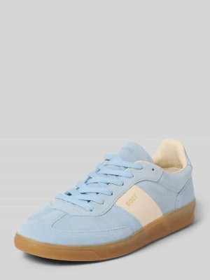 Sneakersy o niskim kroju z naturalnej skóry bydlęcej model 'BRENTA_TENN' Boss