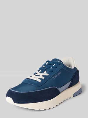 Sneakersy o niskim kroju z naturalnej skóry CK Calvin Klein