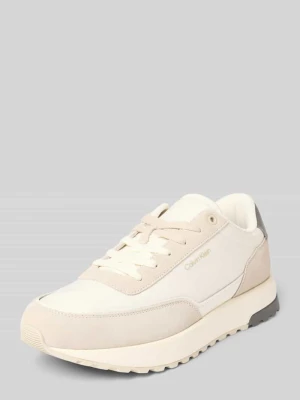 Sneakersy o niskim kroju z naturalnej skóry CK Calvin Klein