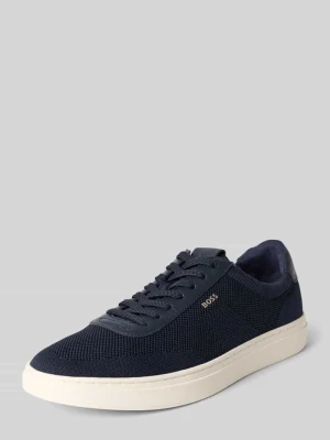 Sneakersy o niskim kroju z obszyciem z naturalnej skóry model 'KIERAN' Boss