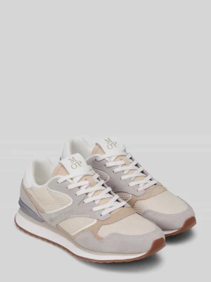 Sneakersy o niskim kroju ze skóry i recyklingowanego poliestru model 'MAXIMA' Marc O'Polo