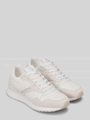 Sneakersy o niskim kroju ze skóry i recyklingowanego poliestru model 'MAXIMA' Marc O'Polo