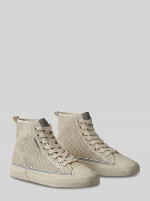 Sneakersy o wysokim kroju z czystej bawełny Calvin Klein Piaskowy