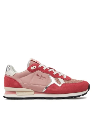 Sneakersy Pepe Jeans Brit Heritage W PLS31474 Różowy