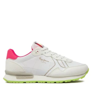 Sneakersy Pepe Jeans Brit Neon W PLS40011 Biały