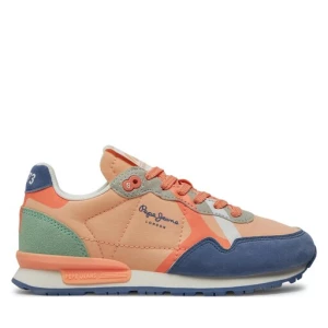 Sneakersy Pepe Jeans Brit Print G PGS40001 Pomarańczowy