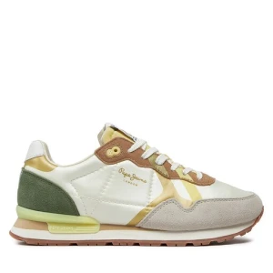 Sneakersy Pepe Jeans Brit Print W PLS40010 Biały