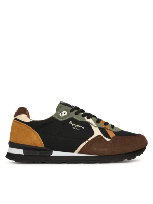 Sneakersy Pepe Jeans Brit Prints M PMS400002 Brązowy