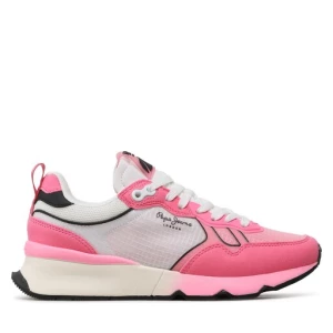 Sneakersy Pepe Jeans Brit Pro Neon W PLS31460 Różowy