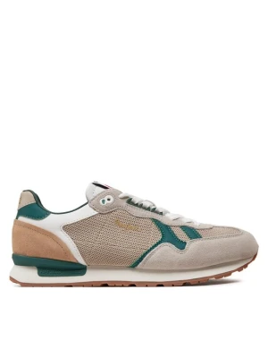 Sneakersy Pepe Jeans Brit Retro M PMS40004 Écru Kremowy