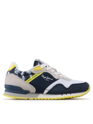 Sneakersy Pepe Jeans London B Brighton PBS30552 Niebieski