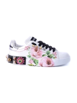 Sneakersy Portofino z Aplikacjami dla Kobiet Dolce & Gabbana