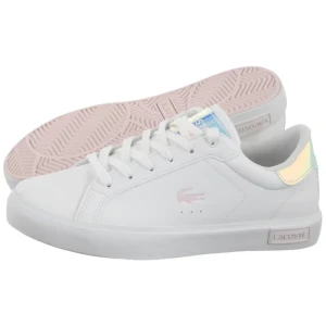 Sneakersy Powercourt 124 3 Suj Wht/Lt Pink 747SUJ0013.1Y9 (LC456-a) Lacoste