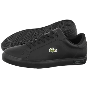 Sneakersy Powercourt 125 2 SMA Blk / Blk Leather 749SMA008102H (LC448-c) Lacoste