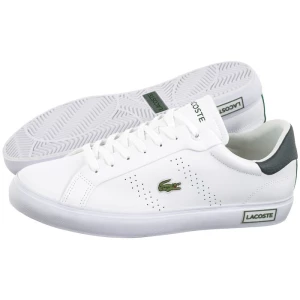 Sneakersy Powercourt 2.0 124 3 SMA Wht/Dk Grn 747SMA0110.1R5 (LC439-a) Lacoste