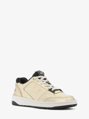 Sneakersy Rebel ze skóry metalicznej z fakturą łuski krokodyla Michael Kors BLADOZŁOTY (Złoty)