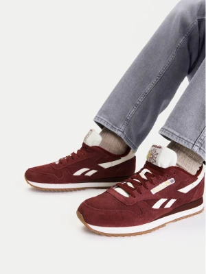 Sneakersy Reebok EO-CLASSIC LEATHER RIPPLE 100279098 Bordowy