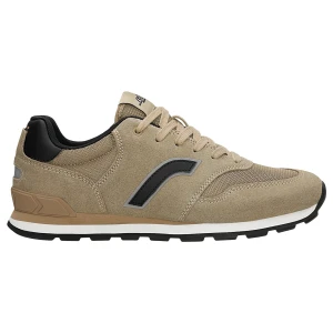Beżowe sneakersy relaks z czarnymi elementami r 34202-84