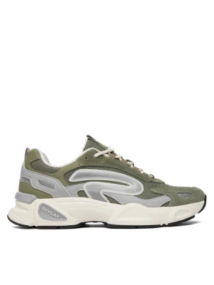 Sneakersy REPLAY GMSIQ.000.C0001T Zielony ciemny