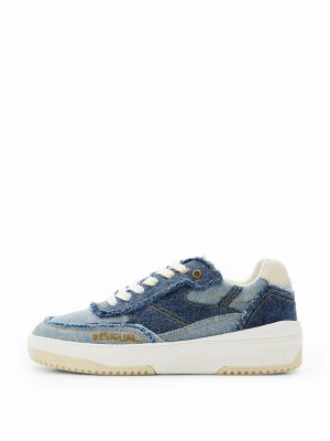 Sneakersy retro patchwork denim Desigual