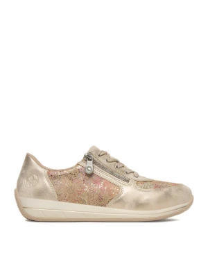 Sneakersy Rieker N1112-91 Złoty