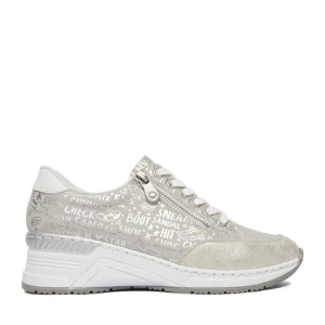 Sneakersy Rieker N4316-90 Srebrny