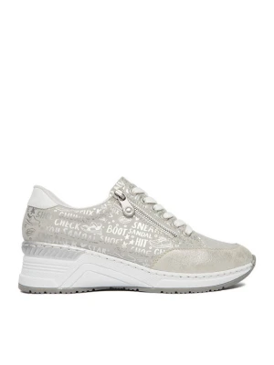 Sneakersy Rieker N4316-90 Srebrny
