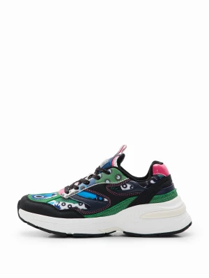 Sneakersy runner geometryczne motywy Desigual