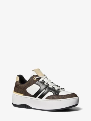 Sneakersy Ryder na platformie z łączonych materiałów Michael Kors BRĄZOWY (Brązowy)