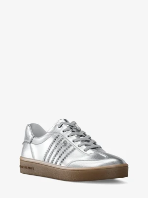 Sneakersy Scotty z metalicznej skóry z ozdobami Michael Kors SREBRNY (Srebrny)