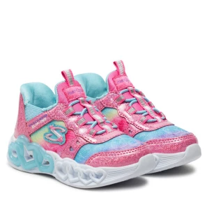 Sneakersy Skechers Infinite Heart Lights 303755N/PKMT Srebrny