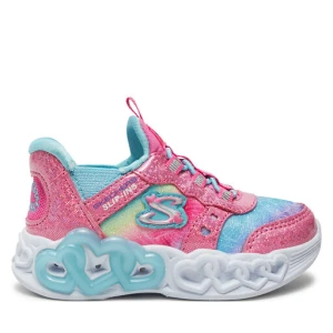 Sneakersy Skechers Infinite Heart Lights 303755N/PKMT Srebrny