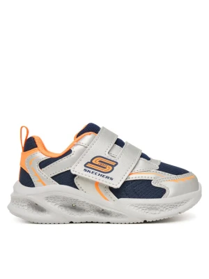 Sneakersy Skechers S-Lights: Meteor-Lights - Glow Spike 401498N / SLOR Srebrny
