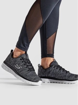 Sneakersy Skechers Twisted Fortune 12614 / BKW Szary
