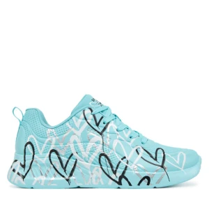 Sneakersy Skechers Uno Lite - Heart of Hearts 177977/TURQ Turkusowy