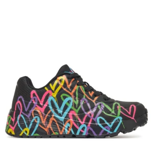 Sneakersy Skechers Uno Lite-Spread The Love 314064L/BKMT Czarny