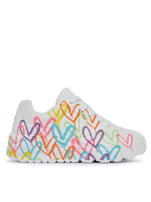 Sneakersy Skechers Uno Lite Spread The Love 314064L / WML Biały