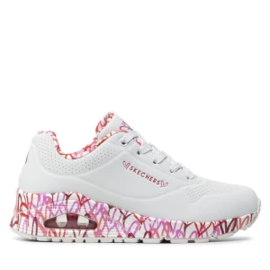 Sneakersy Skechers Uno Loving Love 155506/WRPK Biały